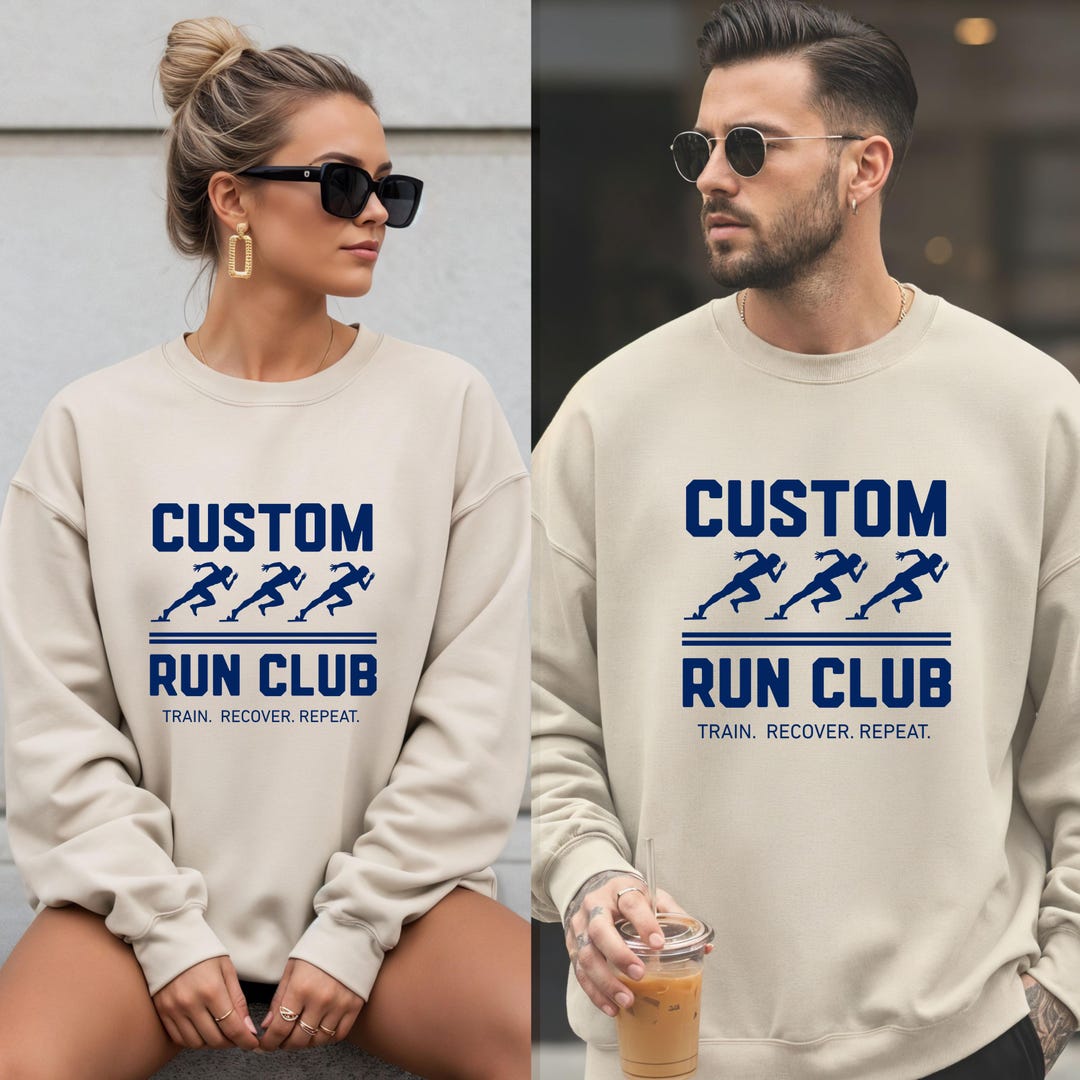 Custom Run Club Sweatshirt, Personalized Runner Shirt, Marathon ...