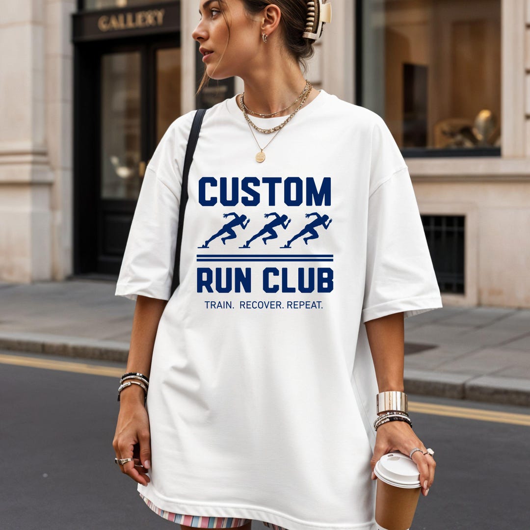 Custom Run Club Graphic Tee, Personalized Runner Shirt, Marathon ...