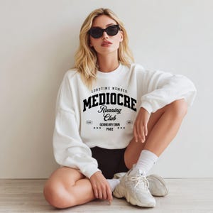 Runners club sweatshirt, minimalist aesthetic Sunday running club shirt, gift for marathoner, weekend vibes outfit, health is wealth run
