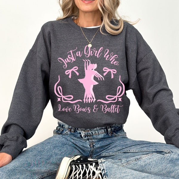 Coquette ballet sweatshirt, pretty ballerina clothing, in my ballet era shirt, girly girl gift, soft girl era apparel