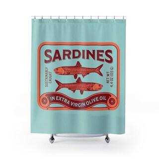 Set Bagno 4 Pezzi Con Tema Pesca | Tenda Doccia 182x182 Cm, Tappeti E Copriwater | Morbido Velluto E Oxford Impermeabile