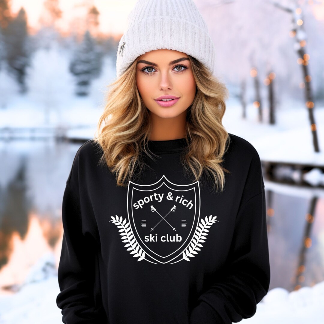 Sporty and Rich Ski Club Crewneck Sweatshirt Aesthetic Ski Etsy
