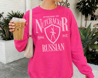 Nutcracker Ballet Sweatshirt, Russian Trepak shirt, Christmas performance apparel, lead role ballerina top, en pointe land of sweets gift