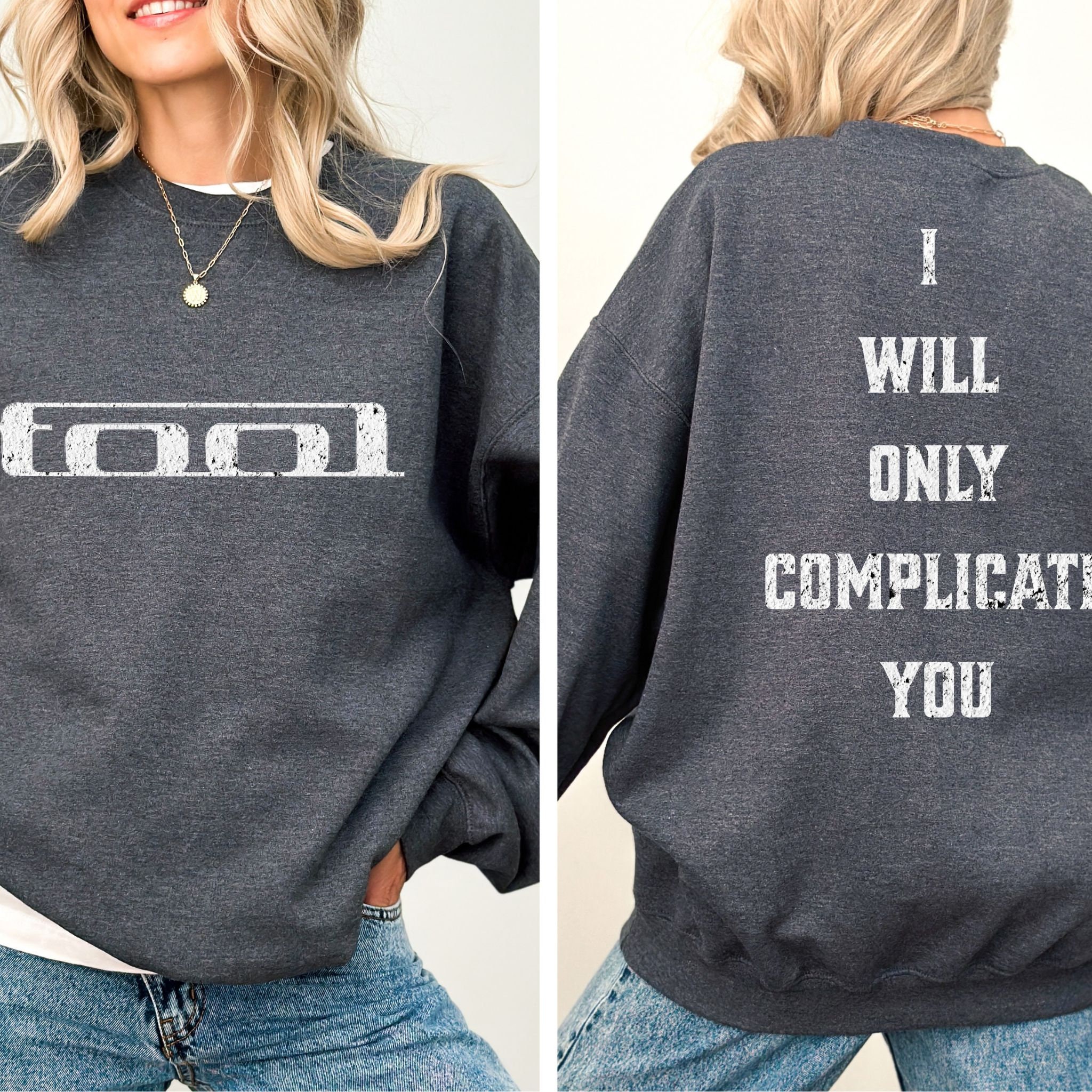 Distressed Tool Band Crewneck Sweatshirt, Sober Lover Shirt
