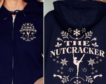 Nutcracker ballet dancer zip up hoodie, distressed nutcracker ballerina sweatshirt, nutcracker moms shirt, preppy in my nutcracker era gift