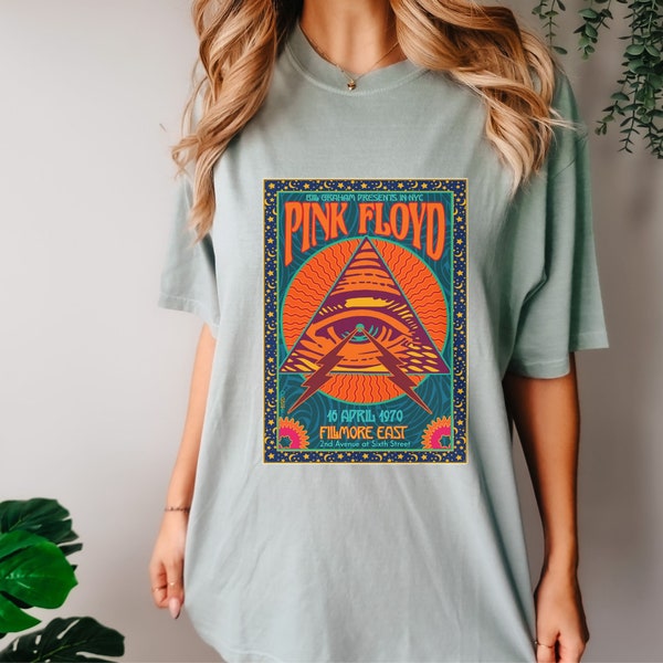 Vintage Pink Floyd shirt, retro rock band sweatshirt, nostalgic music festival clothing, aesthetic music lover gift