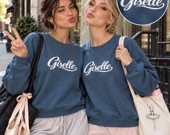 Giselle ballet embroidered sweatshirt, classical ballet shirt with embroidery, performance dance wear, ballerina gift, en pointe present