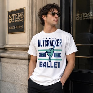 Nutcracker ballet shirt, male dancer tee, cavalier mouse king apparel, gift for him, winter season rehearsal outfit, Christmas performance