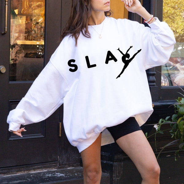 Ballet dancer sweatshirt, ballerina clothing, trendy balletcore apparel, pointe dance shirt, dancer gift, merde, slay