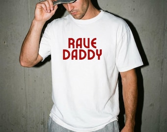T-shirt Rave Daddy, t-shirt musique de danse électronique, chemise de festival de musique, tenue de fête rave estivale, haut de musique house wubz, t-shirt techo, cadeau pour lui