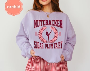 Custom Sugar Plum Fairy sweatshirt, nutcracker ballet shirt, lead role ballerina top, Christmas performance apparel, land of sweets gift