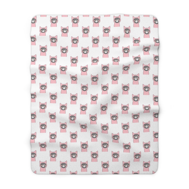 Funny Cat Sherpa Fleece Blanket, Cat Lady Gift, Crazy Cat Lover Blanket