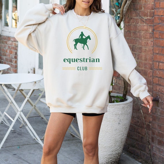 Equestrian crewneck sweatshirt hotsell