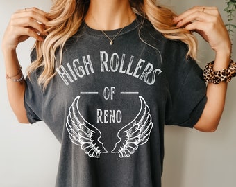 High rollers of Reno tshirt, retro Angel wings shirt, cute bachelor party shirts, trendy it girl clothing