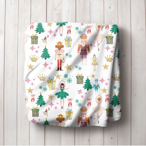 The Nutcracker ballet Velveteen Plush Blanket, Nutcracker season ballerina gift, nutcracker era ballet dancer blanket, gift for cast or crew