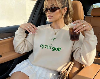 après golf sweatshirt, trendy golfer shirt, martini top, pinterest aesthetic tournament outfit, fairways golfing gift, viral gift for her