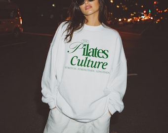 Sudadera con estampado de pilates, camiseta de pilates de estilo minimalista, regalo de moda para amantes del reformer, conjunto de entrenamiento con estética de Pinterest, estilo athleisure