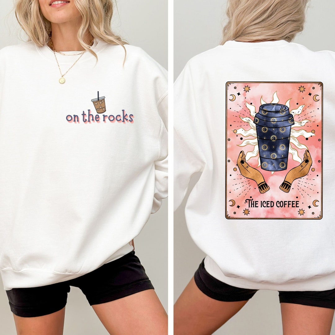 Iced Coffee Pullover Iced Coffee Lover Crewneck Sweatshirt Etsy