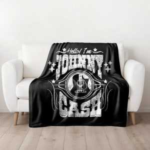 Johnny Cash Blanket Etsy