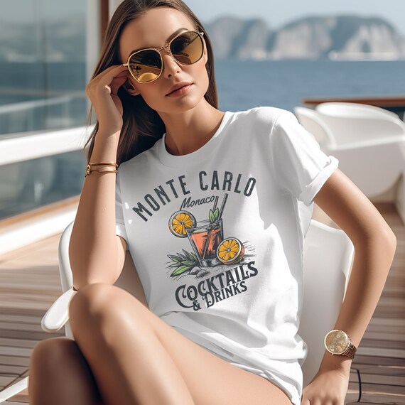 T shirt grafica Monte Carlo in difficolta t shirt monaco lavaggio vintage abbigliamento da cocktail club retro t shirt estiva alla moda regalo dell era dei cocktail di tendenza Etsy Italia