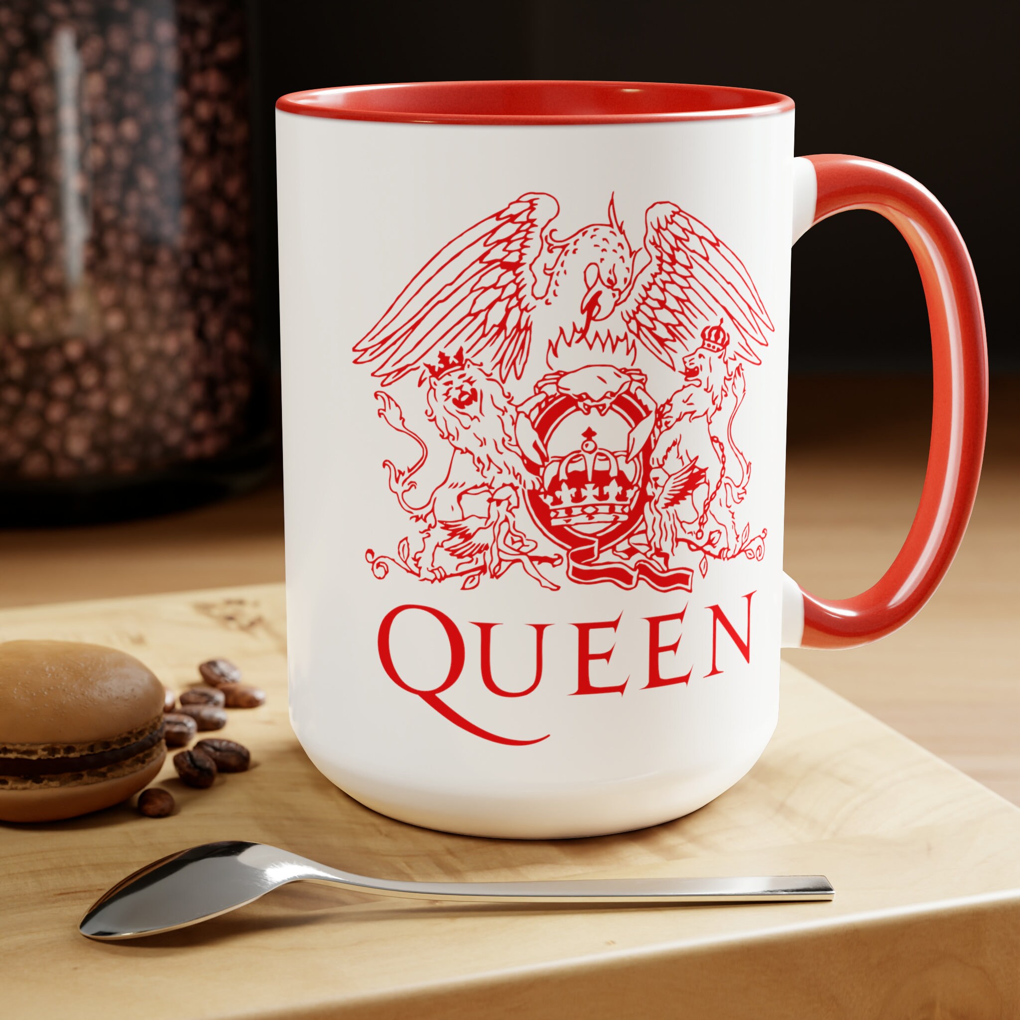 Queen band coffee mug, Freddie Mercury mug, Bohemian Rhapsody concert tour gift