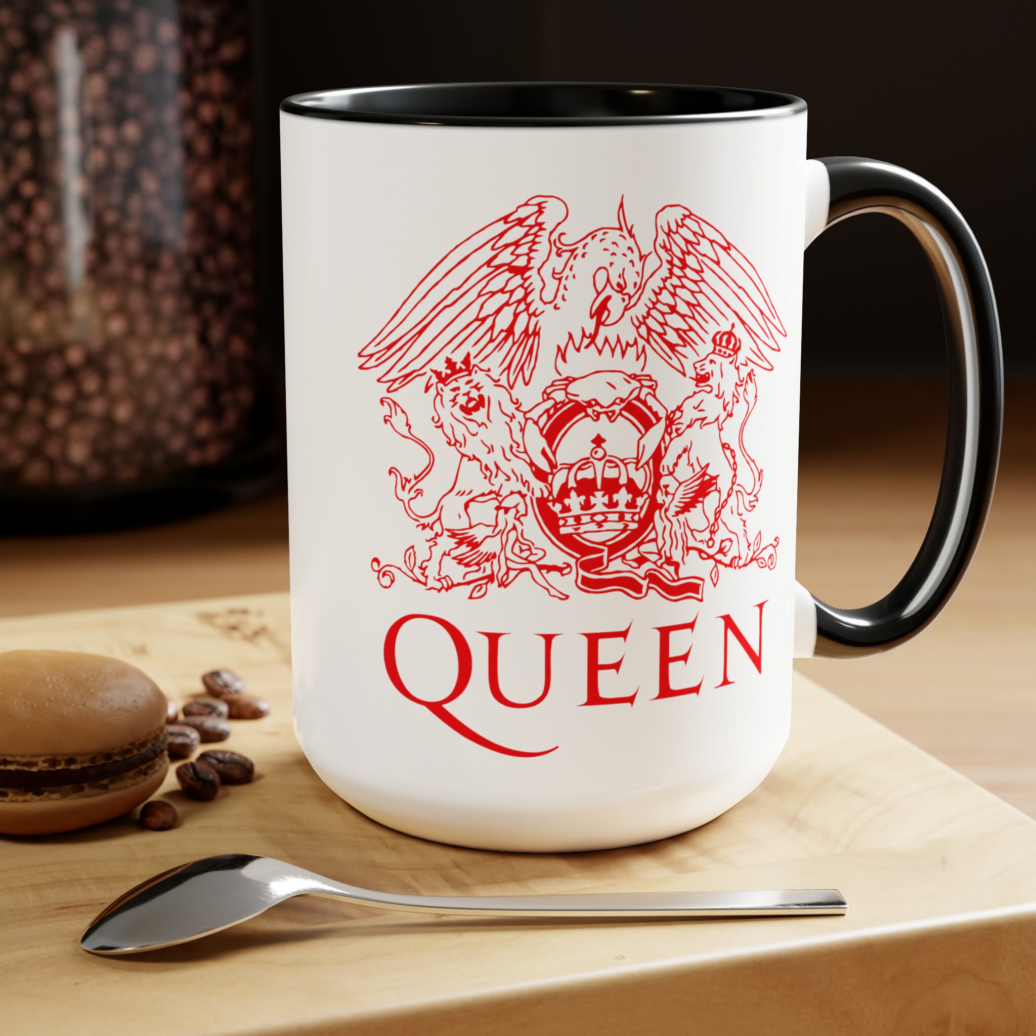 Queen band coffee mug, Freddie Mercury mug, Bohemian Rhapsody concert tour gift