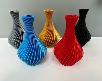 Vase - vase à fleurs, vase tourbillonnant, vase ornemental, vase décoratif, vase imprimé en 3D - Cadeau parfait - *12 CM/15 CM/20 CM*