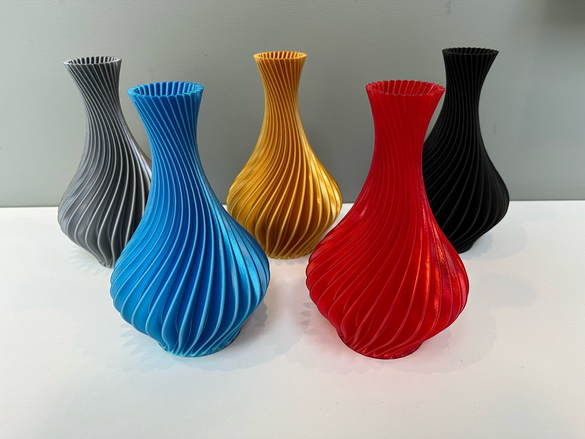 Vase Flower Vase, Swirl Vase, Ornamental Vase, Decorative Vase, 3D