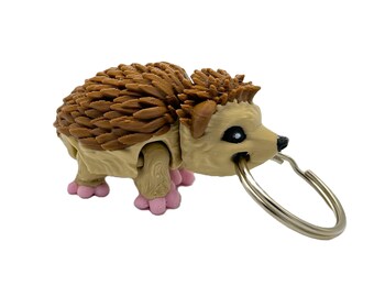 Porte-clés hérisson - Porte-clés articulé mignon bébé hérisson imprimé en 3D, Fidget