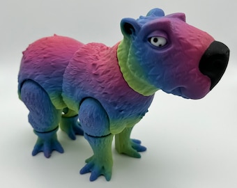 Figurine articulée Capybara : jouet agité imprimé en 3D