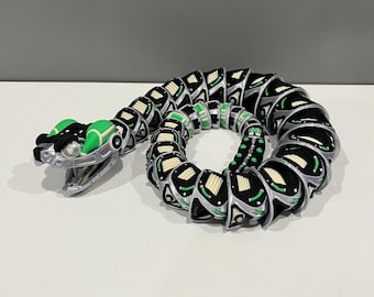 Figurine articulée de serpent imprimée en 3D : robot-crochet articulé jouet