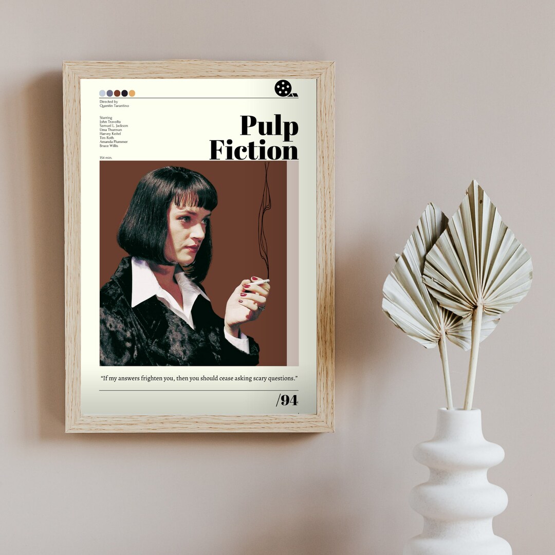 Pulp Fiction Digital Printable Poster Classic Movie Art - Etsy