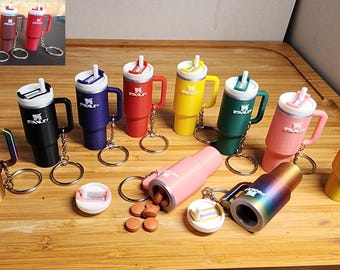 Keychain mini Stanley Tumbler storage - **New College Colors**