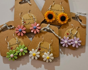 Ohrringe Hängeohrringe Blumen Handmade Geburtstag Geschenk Frühling