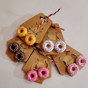 Ohrringe Hängeohrringe Donut Geschenk Sommer Geburtsatg Party Süßigkeiten Schmuck Bild 1