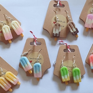 Earrings Drop Earrings Gift Ice Cream Ice Cream Popsicle Summer Holiday Vacation Handmade
