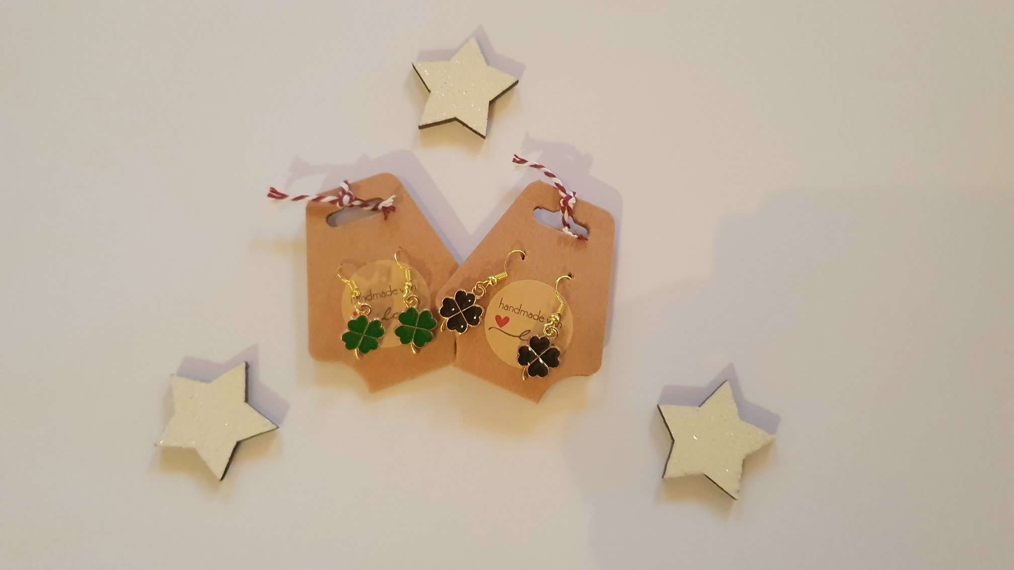 Eviarli Kleeblatt Ohrringe - Bohemian Style Mit Vierblättrigem Klee