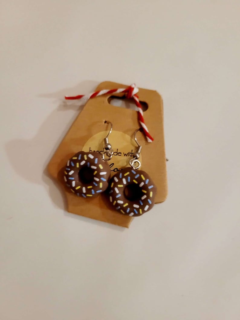 Ohrringe Hängeohrringe Donut Geschenk Sommer Geburtsatg Party Süßigkeiten Schmuck Schoko