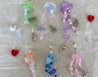 Jellyfish Ocean Themed Charm Keychain