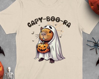Camiseta divertida de Halloween con capibara, linda camiseta con disfraz de capibara para Halloween, ropa espeluznante de otoño, camiseta gráfica para amantes de los animales, camiseta de regalo