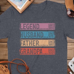 Grandpa EST Shirt, Fathers day T-Shirt, Custom Grandpa Tshirt , Granddad Birthday Gift, Fathers Tee, Dad Tee-Shirt, Pregnancy Announcement