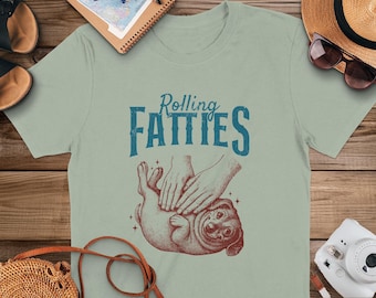 Camiseta de Rolling Fatties, camiseta de dueño de perro salchicha, camiseta gráfica divertida, camiseta de perro salchicha, camiseta kawaii de cachorro regordete, regalo para amantes de los animales