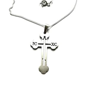 Croix orthodoxe en argent 925