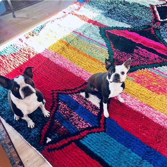 Amazing Multicolored Rugs - Custom Fabulous Boujaad Rug - Beni Ourain Rug - Handmade Rug - Moroccan Berber Rug - Traditional Moroccan Carpet
