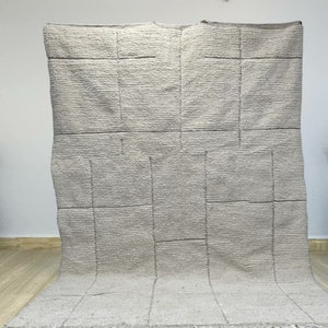 Tappeto bianco Beniourain, tappeto in lana di pecora, tappeti tribali berberi, tappeto riscaldante per la casa, Teppich, tappeto fatto a mano, tappeto d&#39;area per soggiorno, tappeto di dimensioni personalizzate,