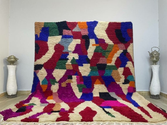 Custom Pink Boujaad rug, Orange Morrocan rug, Soft shag wool rug, Moroccan Berber rug, Bohemian rug, Custom sized rug in ALL SIZES