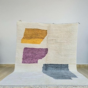 Bunter Teppich aus Marokko, Berberteppich, Beni Ourain Teppich, Wollteppich, 200x300, Wollteppich, Wohnzimmerteppich