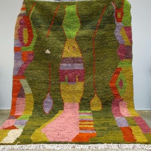 Custom Green rug - Moroccan rug Green - Handmade rug - Moroccan berber rug - Beni ourain rug - Morocco rug - Moroccan area rug