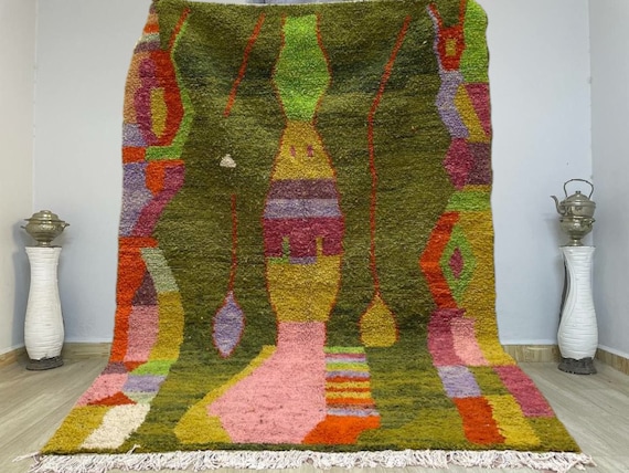 Custom Green rug - Moroccan rug Green - Handmade rug - Moroccan berber rug - Beni ourain rug - Morocco rug - Moroccan area rug
