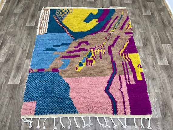 Colorful Dining Room Rugs, Moroccan rug, Morocco Area Rug,Handmade Living Room Rug, 8x10 Area Rug, Moroccan Rug,Handmade Rug, Area Rug 10x14